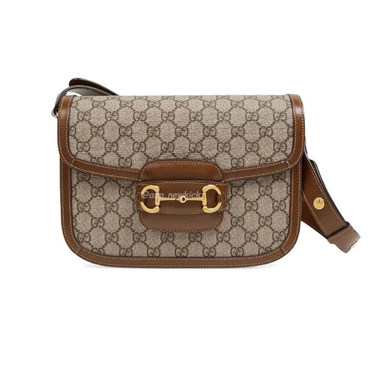 Gucci 1955 Horsebit Shoulder Bag Small Beigebrown (1) - newkick.cc